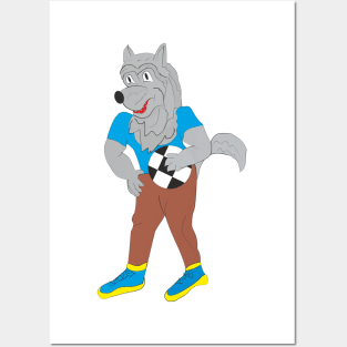 Wolf footballer Posters and Art